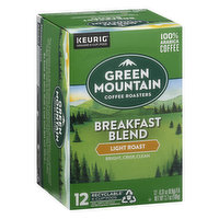 Green Mountain Coffee, 100% Arabica, Light Roast, Breakfast Blend, K-Cup Pods - 12 Each 