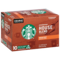 Starbucks Coffee, Ground, Medium Roast, House Blend, K-Cup Pods - 10 Each 