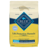 Blue Buffalo Food for Dogs, Natural, Chicken and Brown Rice Recipe, Healthy Weight, Adult - 15 Pound