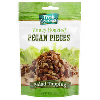 Fresh Gourmet Salad Topping, Pecan Pieces, Honey Roasted