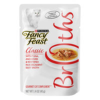 Fancy Feast Grain Free Wet Cat Food Complement, Broths Classic With Tuna, Anchovies & Whitefish - 1.4 Ounce 