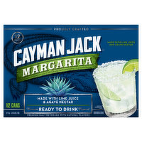 Cayman Jack Malt Beverage, Margarita - 12 Each