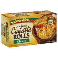 New York Ciabatta Rolls, Olde World, Cheese - 6 Each