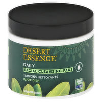 Desert Essence Facial Cleansing Pads, Daily - 50 Each