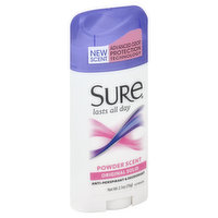 Sure Anti-Perspirant & Deodorant, Original Solid, Powder Scent - 2.7 Ounce 