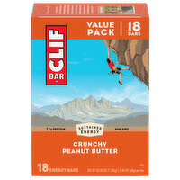 Clif Bar Energy Bars, Crunchy, Peanut Butter, Value Pack