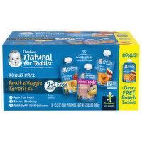 Gerber Favorite Fruit & Veggie, Toddler (12+ Months), Value Pack - 9 Each 