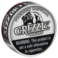 Grizzly Snuff, Moist, Premium Natural - 1.2 Ounce 