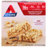 Atkins Granola Bar, Peanut Butter - 5 Each 