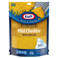 Kraft Finely Shredded Cheese, Mild Cheddar - 8 Ounce 