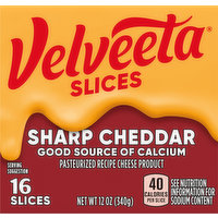 Velveeta Cheese Slices, Sharp Cheddar