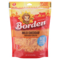 Borden Shredded Cheese, Mild Cheddar - 8 Ounce 