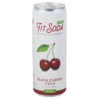 Fit Soda Soda, Black Cherry Cola - 12 Fluid ounce 