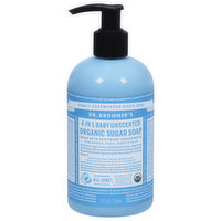 Dr. Bronner's Sugar Soap, Organic, Unscented, 4-in-1, Baby - 12 Fluid ounce 