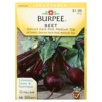 Burpee Seeds, Beet, Detroit Dark Red, Medium Top