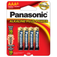 Panasonic Alkaline Plus, AAA, 1.5V (8 count) - 8 Each 