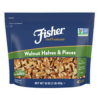 Fisher Walnut Halves & Pieces - 16 Ounce