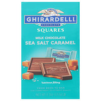 Ghirardelli Milk Chocolate Squares, Sea Salt Caramel - 5.3 Ounce 