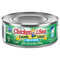 Chicken of the Sea Tuna in Water, Chunk Light - 5 Ounce 