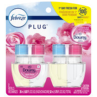 Febreze Scented Oil Refill, Downy Scent, April Fresh - 2 Each 