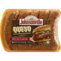 Johnsonville Sausage, Queso with Pepper Jack Cheese