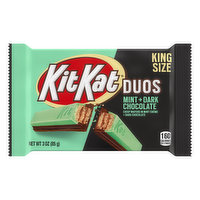 Kit Kat Wafers, Mint + Dark Chocolate, Duos, King Size - 3 Ounce