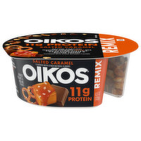 Oikos Yogurt & Mix-Ins, Salted Caramel, Nonfat, Remix - 4.5 Ounce 