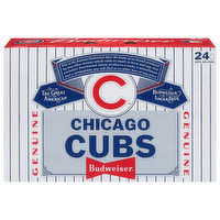 Budweiser Beer, Lager, Chicago Cubs - 24 Each 