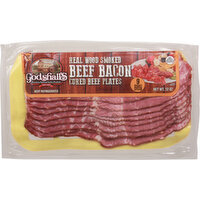 Godshall's Beef Bacon, Real Wood Smoked, Cured Beef Plates - 12 Ounce 