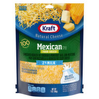 Kraft Natural Cheese, Four Cheese, Mexican Style - 7 Ounce 