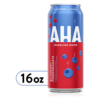 AHA Sparkling Water, Blueberry + Pomegranate - 16 Fluid ounce 