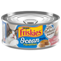 Friskies Natural Pate Wet Cat Food, Ocean Favorites With Salmon, Brown Rice & Peas - 5.5 Ounce 