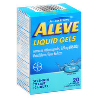 Aleve Pain Reliever/Fever Reducer, 220 mg, Liquid Gels, Capsules