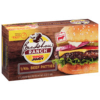 Bradshaw Ranch Beef Patties, 1/4 Pound, Thick N Juicy - 8 Each 