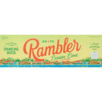 Rambler Sparkling Water, Lemon-Lime - 12 Each 