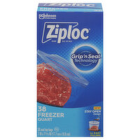 Ziploc Seal Top Bags, Freezer, Quart - 38 Each 