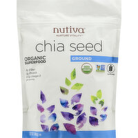 Nutiva Chia Seed, Ground - 12 Ounce 