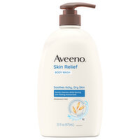 Aveeno Body Wash, Skin Relief, Fragrance Free - 33 Fluid ounce 
