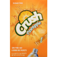 Crush Drink Mix Packets, Sugar Free, Pineapple, On The Go - 6 Each 