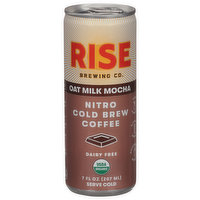 Rise Brewing Co. Coffee, Dairy Free, Nitro Cold Brew, Oat Milk Mocha - 7 Fluid ounce
