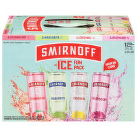 Smirnoff Ice Malt Beverage, Premium, Slim Can Variety Pack, Fun Pack