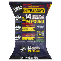 Tina's Chimchangas, Beef and Bean, Value Pack - 14 Each