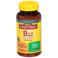 Nature Made Vitamin B12, Extra Strength, 2500 mcg, Tablets - 60 Each 