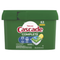 Cascade Cascade Complete Pods, ActionPacs Dishwasher Detergent, Lemon, 63 Ct - 63 Each 