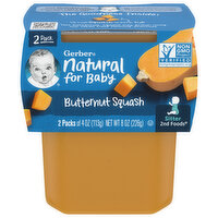 Gerber Butternut Squash, Sitter 2nd Foods, 2 Pack