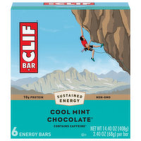 Clif Bar Energy Bar, Cool Mint Chocolate - 6 Each 