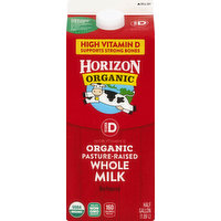 Horizon Milk, Organic, Whole - 0.5 Gallon 