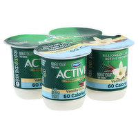 Activia Yogurt, Nonfat, Vanilla - 4 Each 