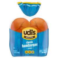 Udi's Buns, Gluten Free, Classic, Hamburger - 10.4 Ounce 