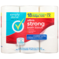 Simply Done Bath Tissue, Ultra Strong, Mega Roll, 2-Ply - 18 Each 